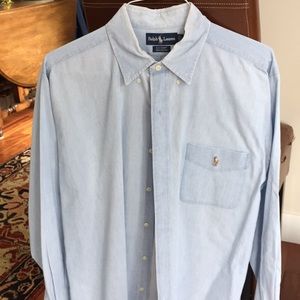 Polo button down long sleeve Large